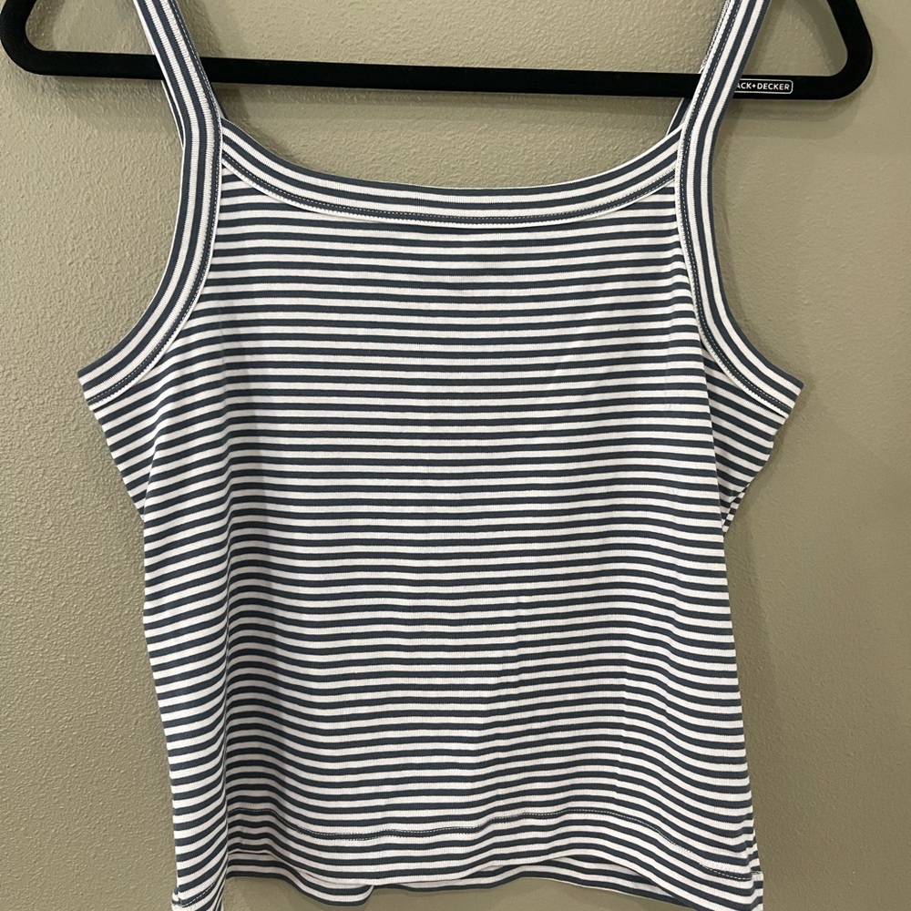 Splendid Striped gray and White Women's Tank Top by Cella Jane